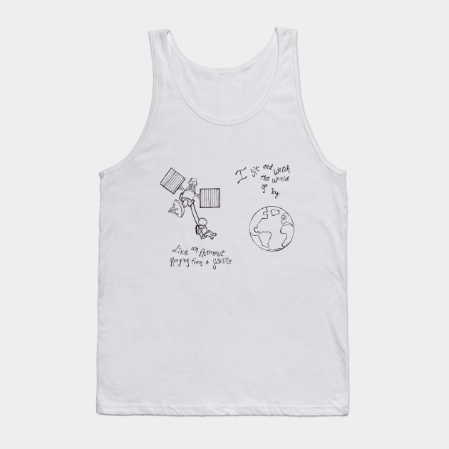 Astronaut hanging from satellite Tank Top by ZEDesigns